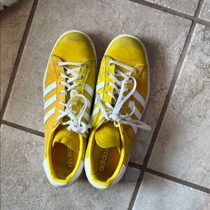 Adidas mens Bright Yellow Sneakers